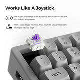 Keychron K2 HE Wireless Magnetic Switch Custom Keyboard - Concrete Edition Switch Features