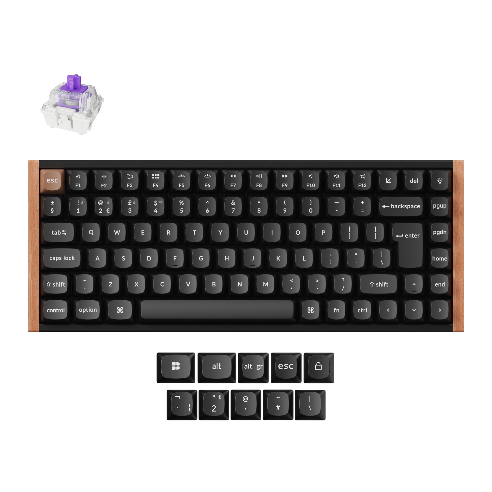 Keychron K2 HE Wireless Magnetic Switch Custom Keyboard (Japan JIS Layout) - Thumbnail 4