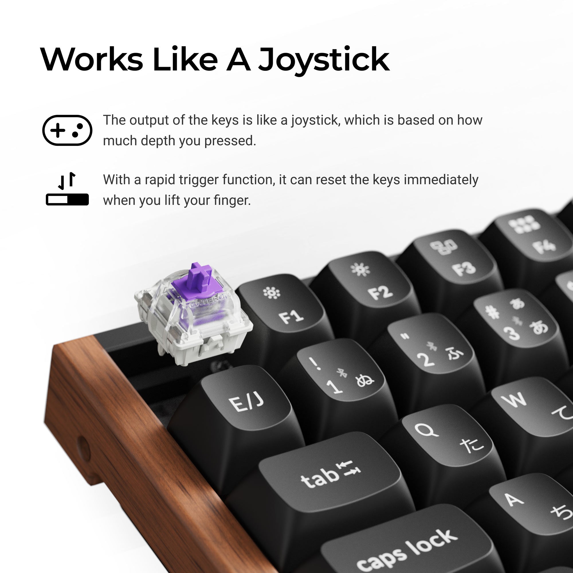 Keychron K2 HE Wireless Magnetic Switch Custom Keyboard (Japan JIS Layout) keyboard image