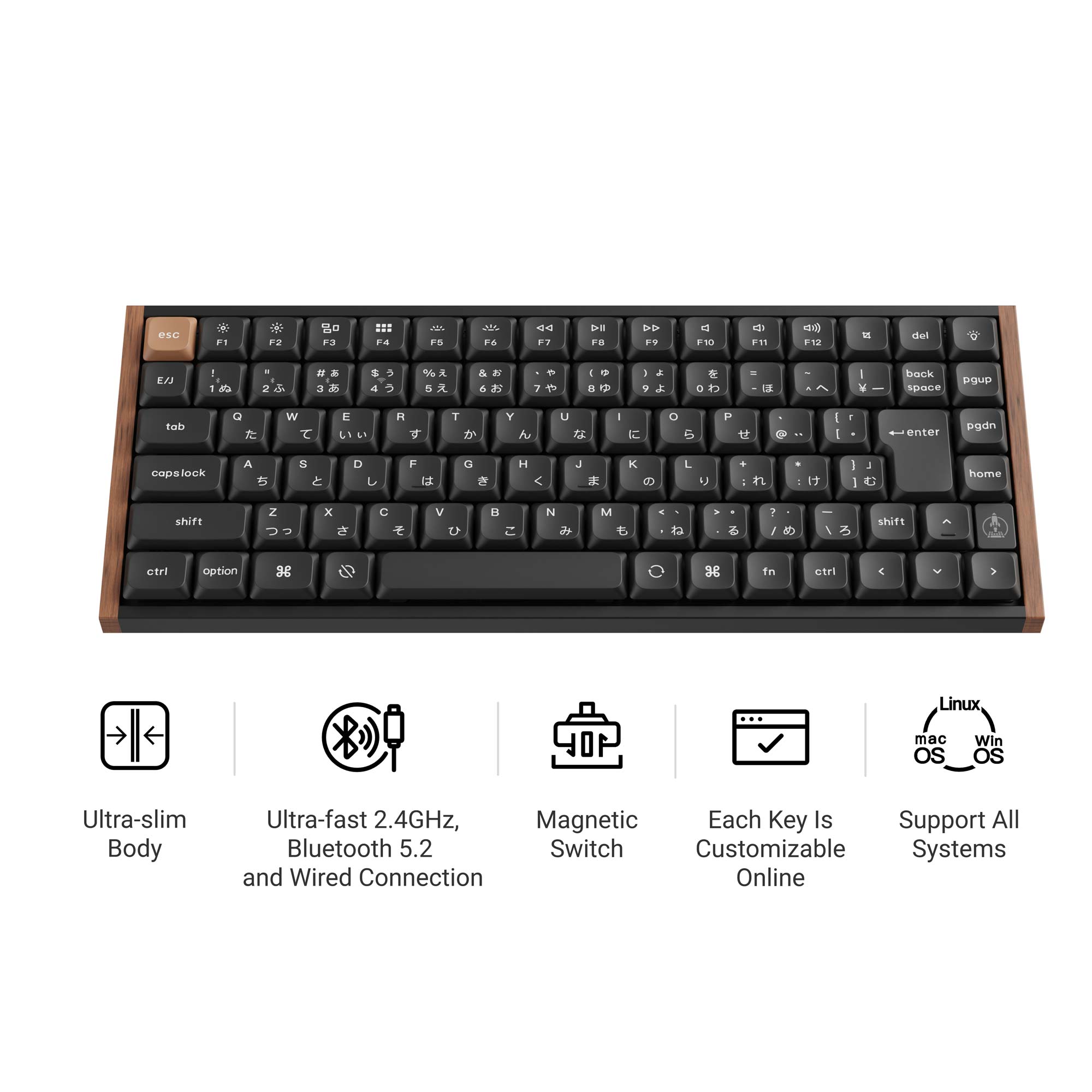 Keychron K3 HE Wireless Magnetic Switch Keyboard (Japan JIS Layout) keyboard image