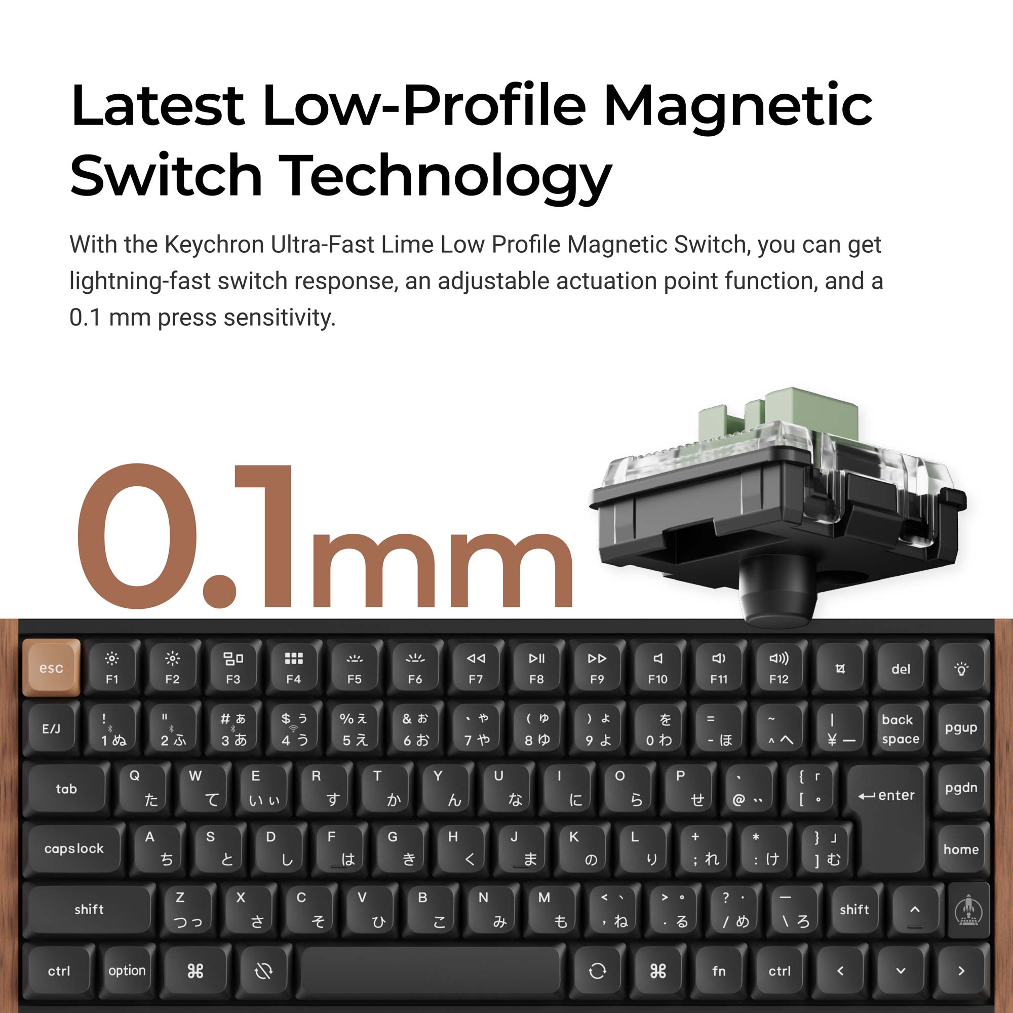 Keychron K3 HE Wireless Magnetic Switch Keyboard (Japan JIS Layout) keyboard image