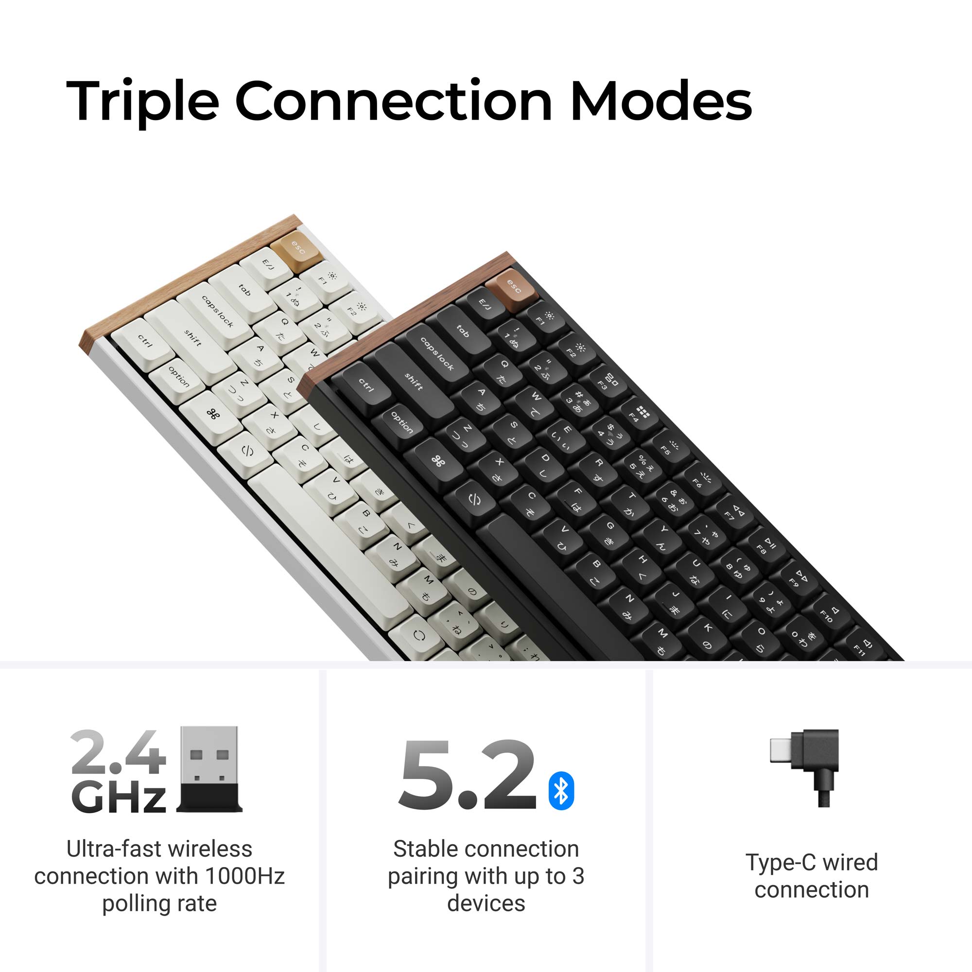 Keychron K3 HE Wireless Magnetic Switch Keyboard (Japan JIS Layout) keyboard image