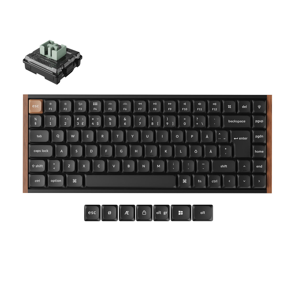 Keychron K3 HE Wireless Hot-swappable RGB Backlight - Black (Special Edition) Nordic Layout