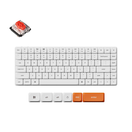 Keychron K3 Max QMK VIA Wireless Custom Mechanical Keyboard 75% Layout Fully Assembled for Mac Windows Linux Gateron Low Profile Red-White Version