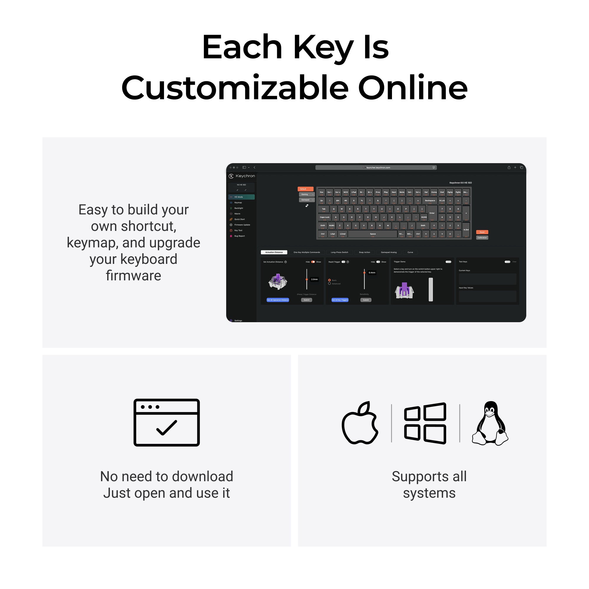 Keychron K4 HE Wireless Magnetic Switch Custom Keyboard ISO Layout Collection keyboard image