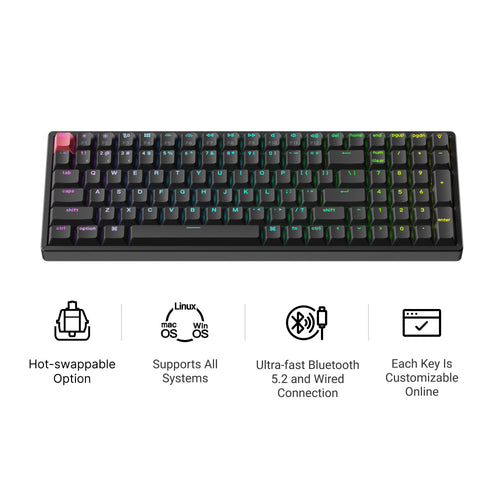 Keychron K4 QMK Wireless Mechanical Keyboard (Version 3) Iconic Features