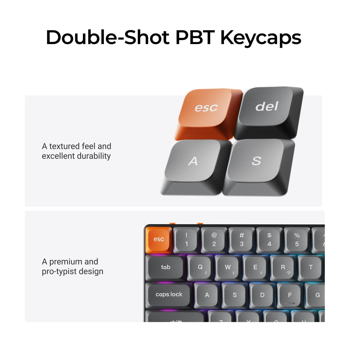Keychron K7 Max QMK/VIA Wireless Custom Mechanical Keyboard Double-shot PBT Keycaps