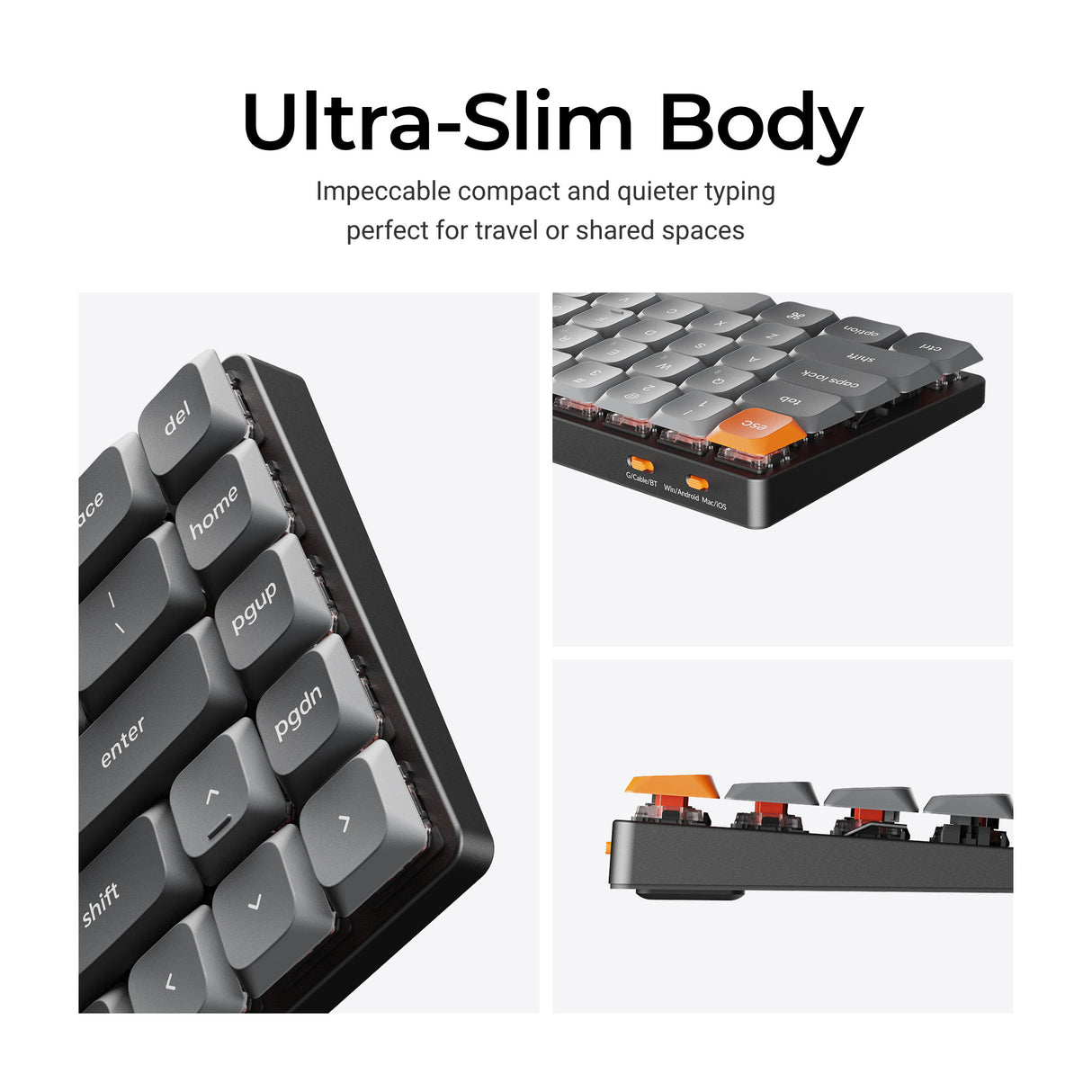 Keychron K7 Max QMK/VIA Wireless Custom Mechanical Keyboard Ultra-slim Body