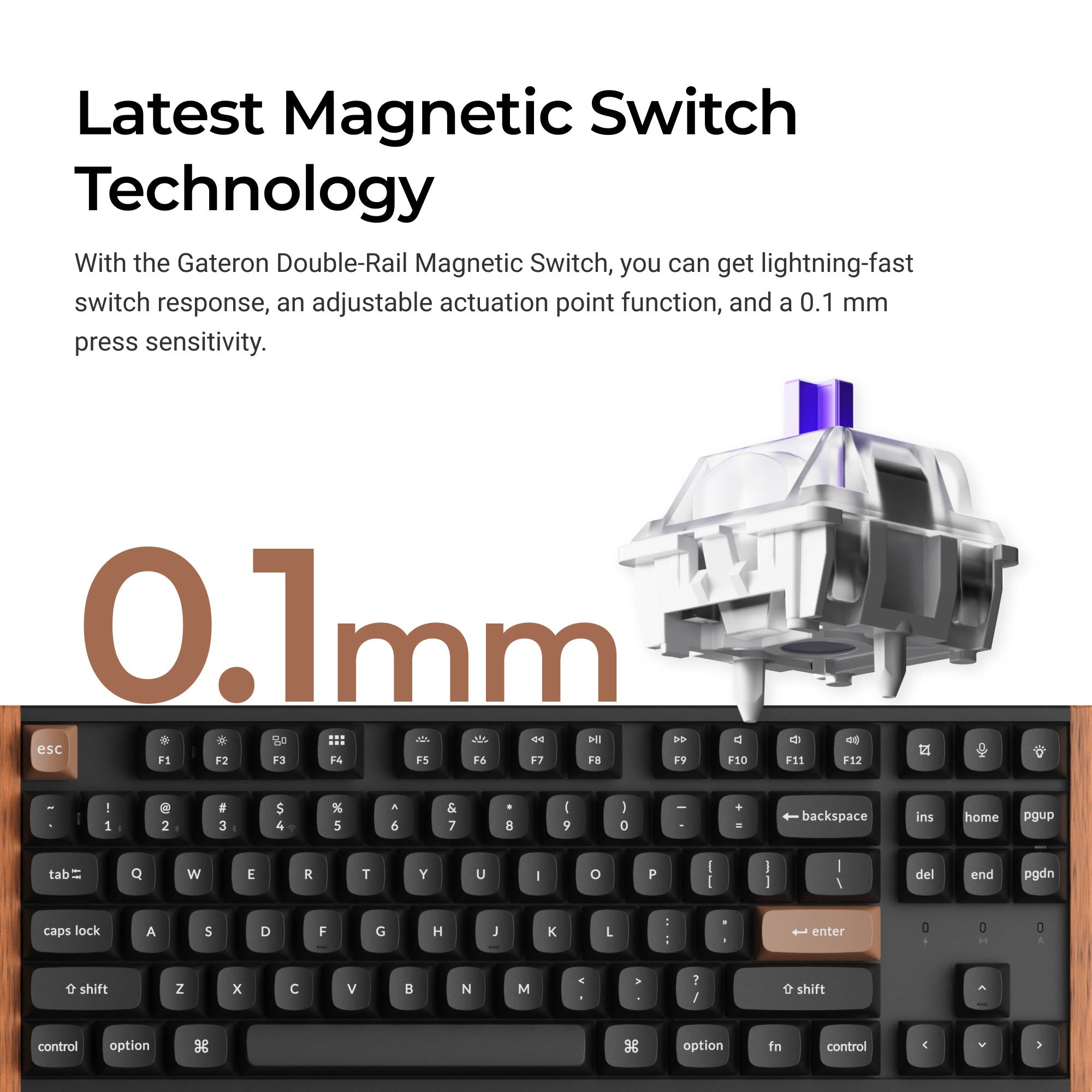 Keychron K8 HE Wireless Magnetic Switch Custom Keyboard keyboard image