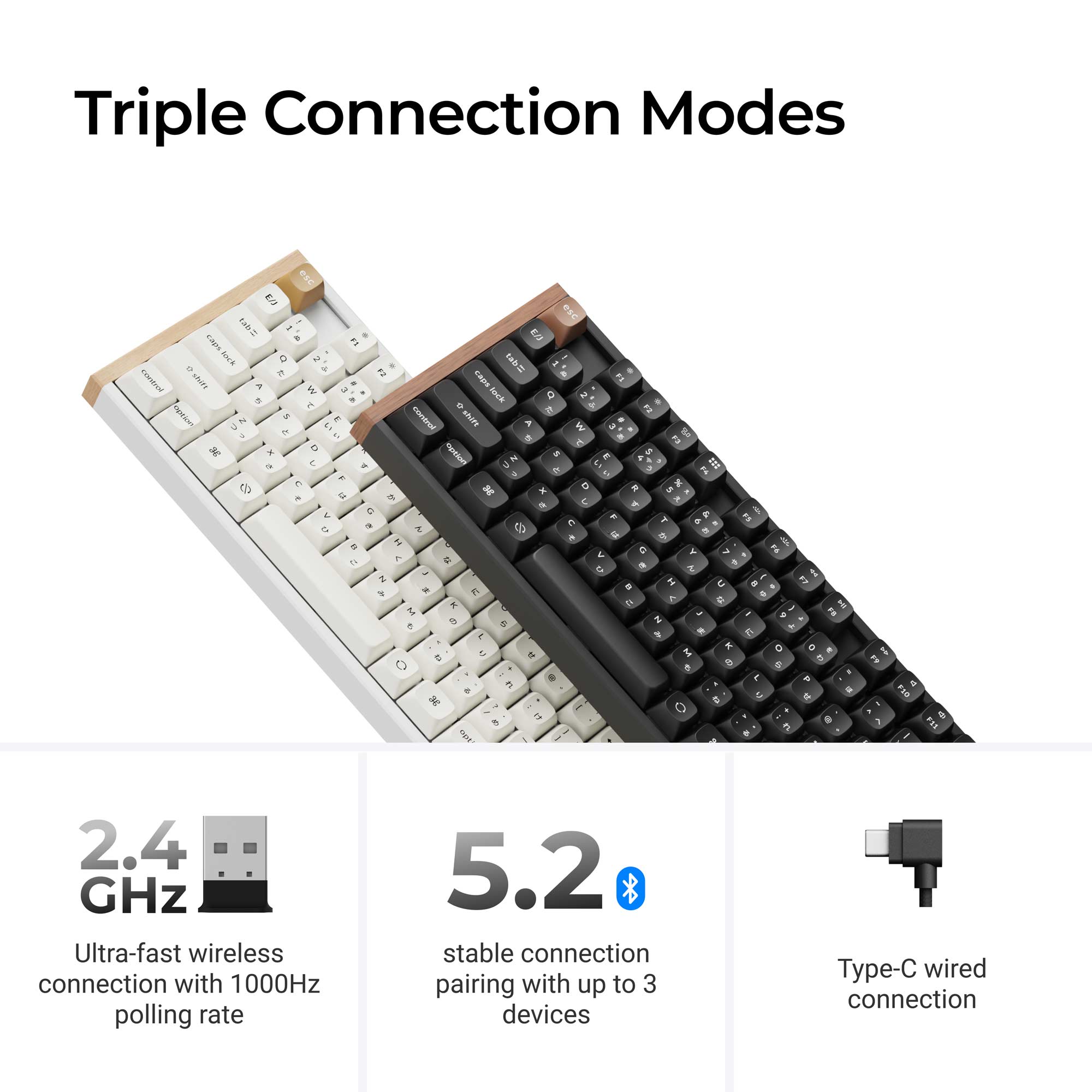 Keychron K8 HE Wireless Magnetic Switch Custom Keyboard (Japan JIS Layout) keyboard image