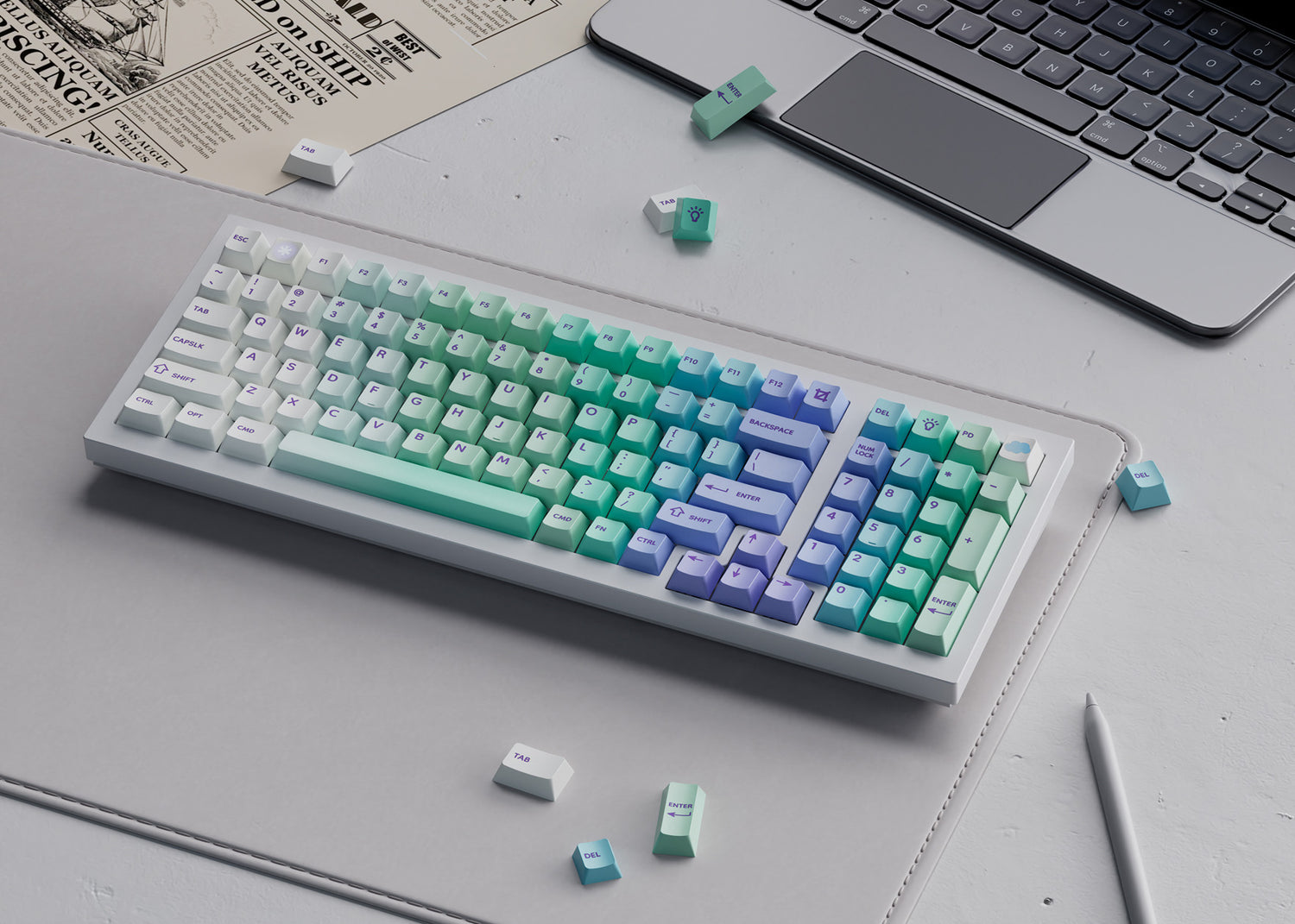 Cloud and Snow - Cherry Profile Dye-Sub PBT Full Keycap Set