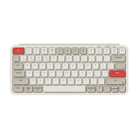 Keychron B1 Pro Ultra Slim Wireless Keyboards 75 Percent Layout for Mac Windows and Android Retro Red