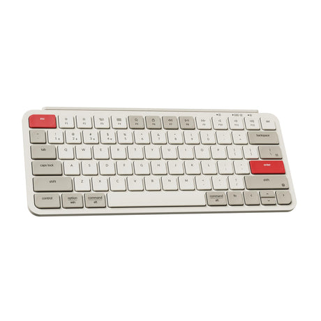 Keychron B1 Pro Ultra Slim Wireless Keyboards 75 Percent Layout for Mac Windows and Android Retro Red