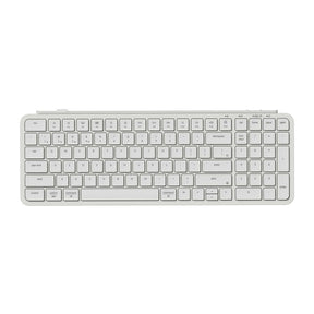 Keychron B2 Pro Ultra Slim Wireless Keyboard 96 Percent Layout for Mac Windows and Android Ivory White