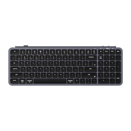 Keychron B2 Pro Ultra Slim Wireless Keyboard 96 Percent Layout for Mac Windows and Android Spae Gray