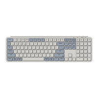 Keychron B6 Pro Ultra Slim Wireless Keyboard full size Layout for Mac Windows Linux Retro Blue