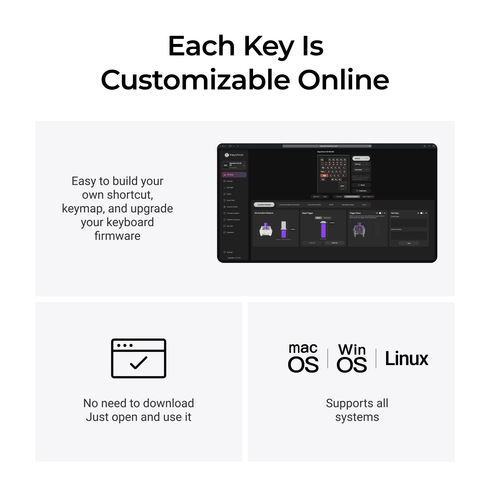 Keychron C0 HE One Handed Magnetic Switch Gaming Keyboard keyboard image
