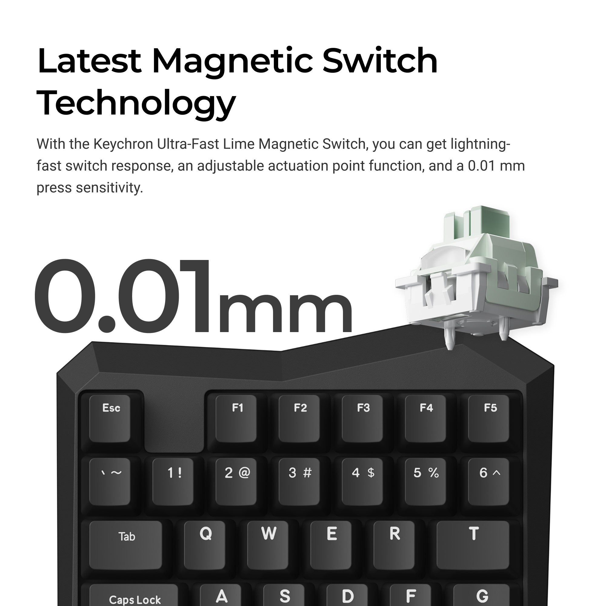 Keychron C0 HE One Handed Magnetic Switch Gaming Keyboard keyboard image