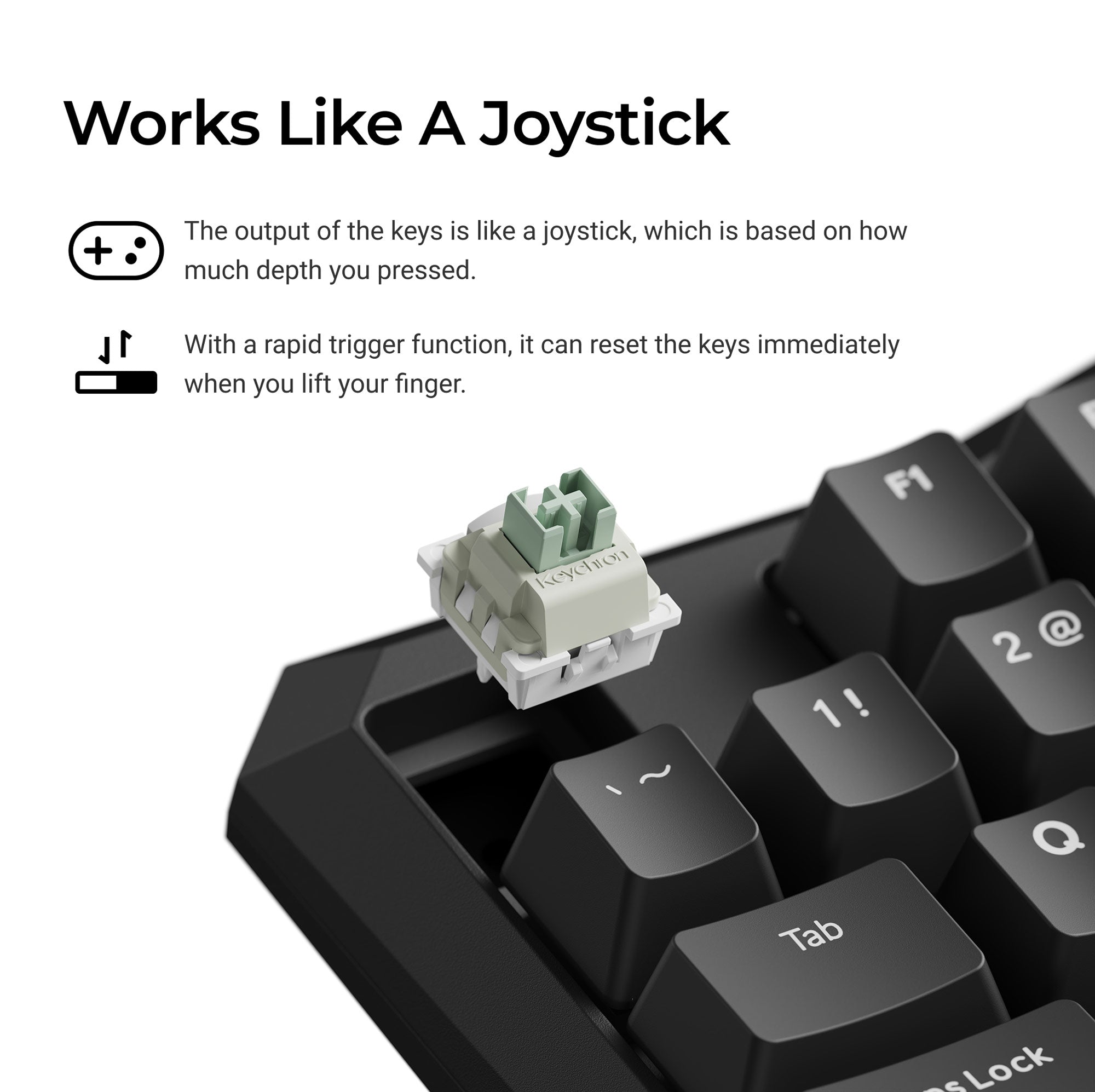 Keychron C0 HE One Handed Magnetic Switch Gaming Keyboard keyboard image