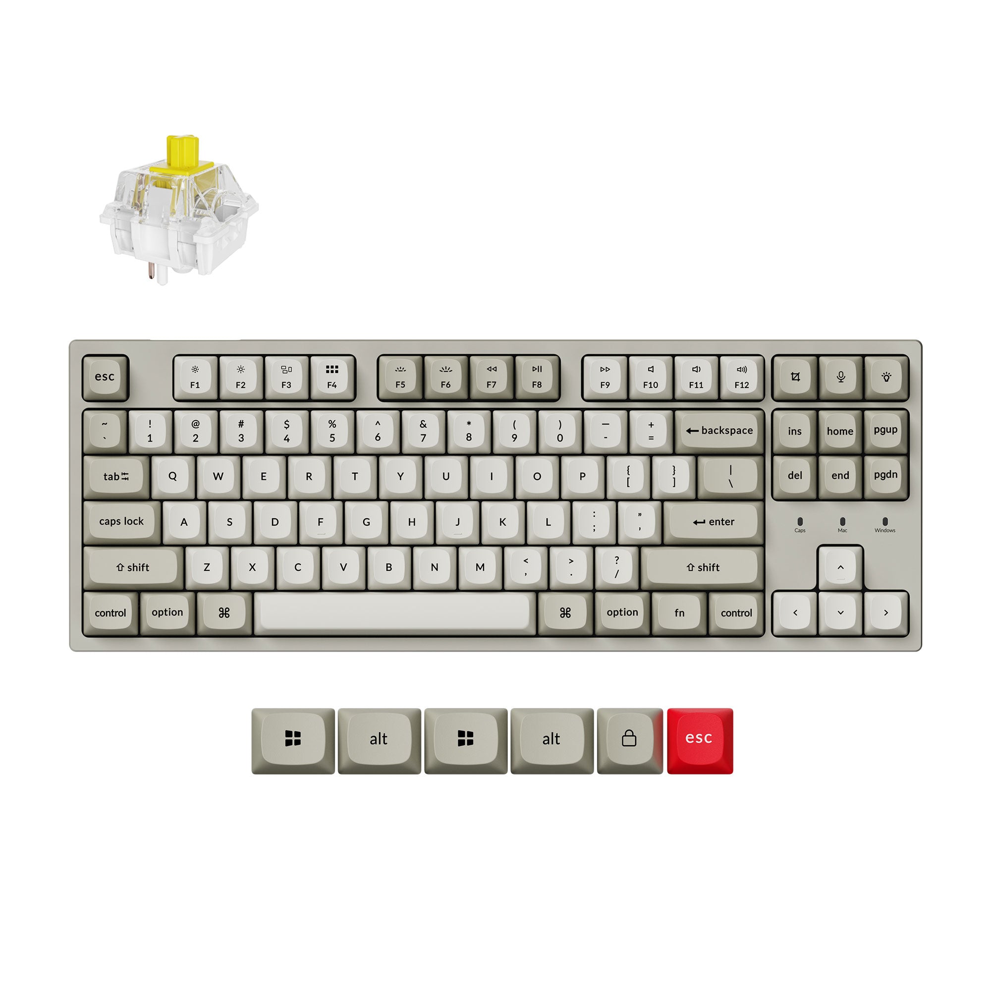 Keychron C1 Pro 8K QMK Wired Custom Mechanical Keyboard keyboard image