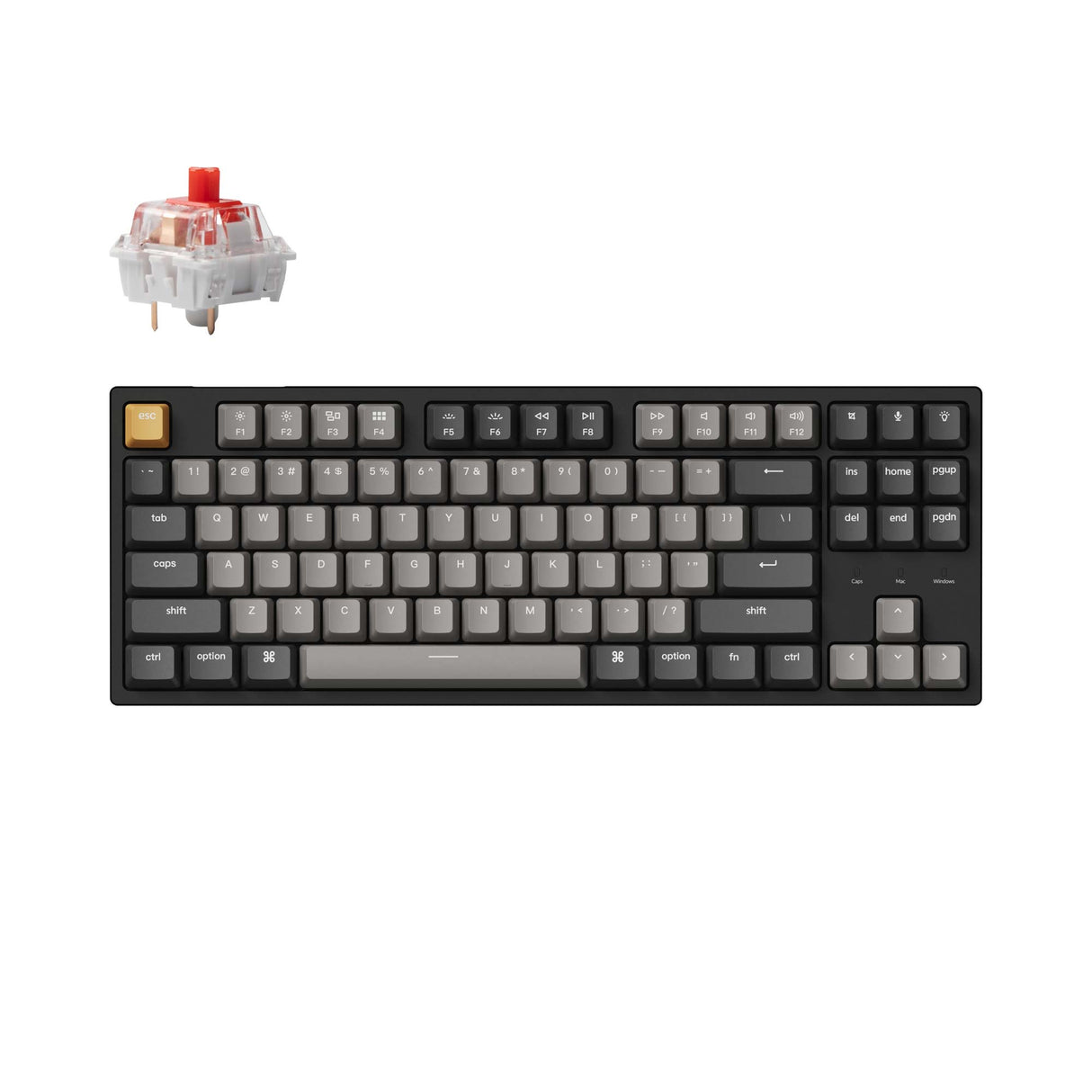 Keychron C1 Pro QMK/VIA Wired Mechanical Keyboard With Red Switch