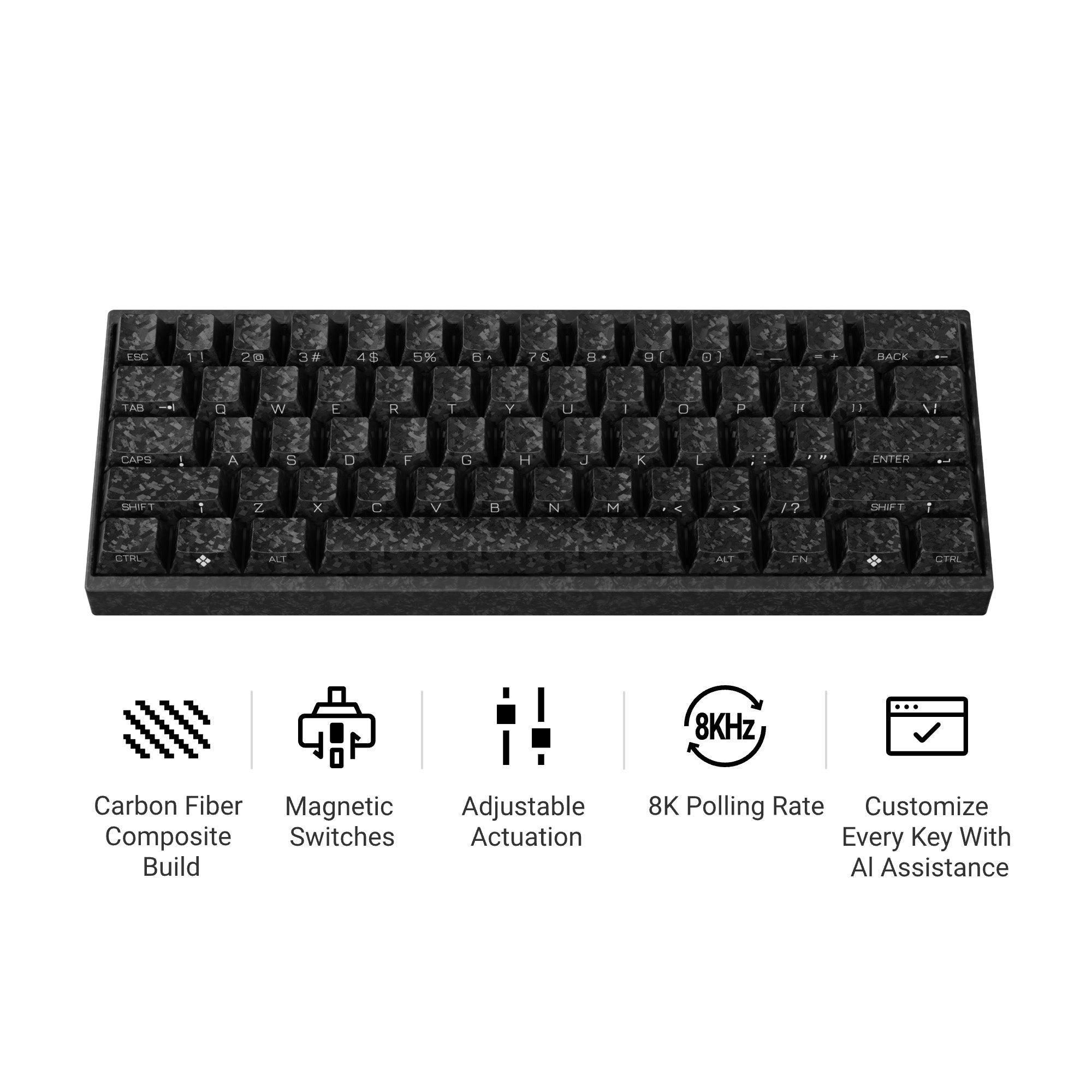 Keychron Carbon 60 HE 8K Wired Magnetic Switch Keyboard keyboard image