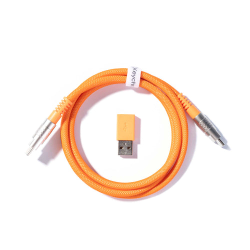 Keychron Double-Sleeved Geek Cable 8K-Orange