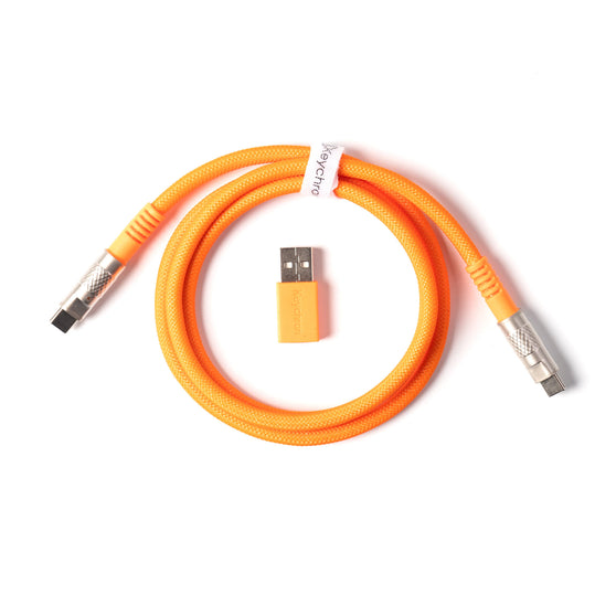 Keychron Double-Sleeved Geek Cable 8K-Orange