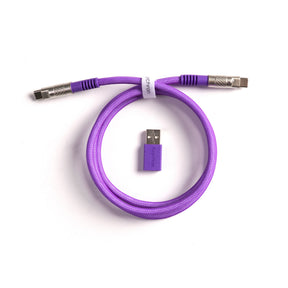 Keychron Double-Sleeved Geek Cable 8K-Purple