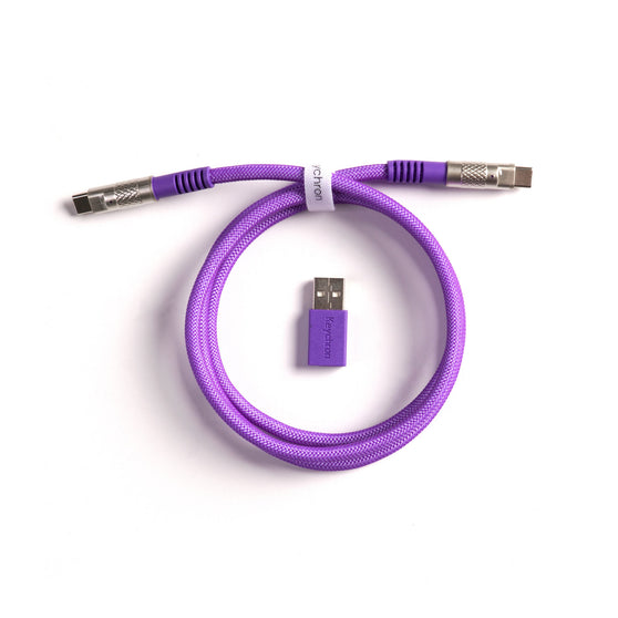 Keychron Double-Sleeved Geek Cable 8K-Purple