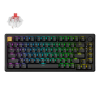 Keychron J2 QMK Wireless Custom Mechanical Keyboard RGB Backlight Black Keychron Super Red