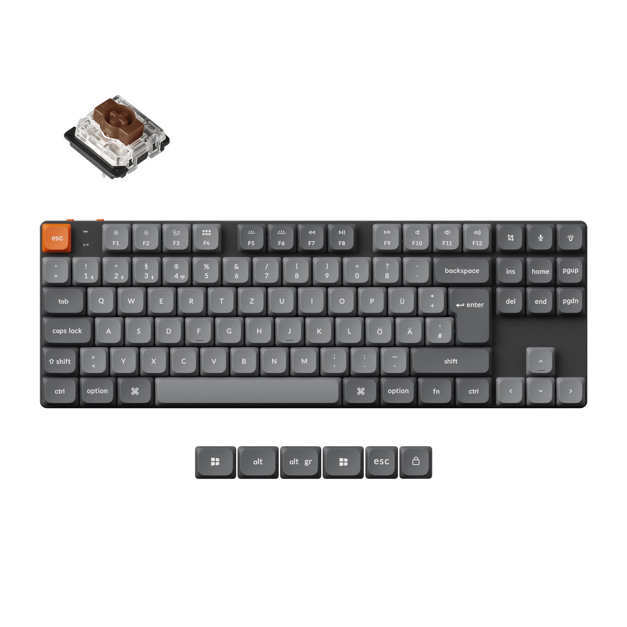 Keychron K1 Max QMK Wireless Custom Mechanical Keyboard ISO Layout Collection keyboard image