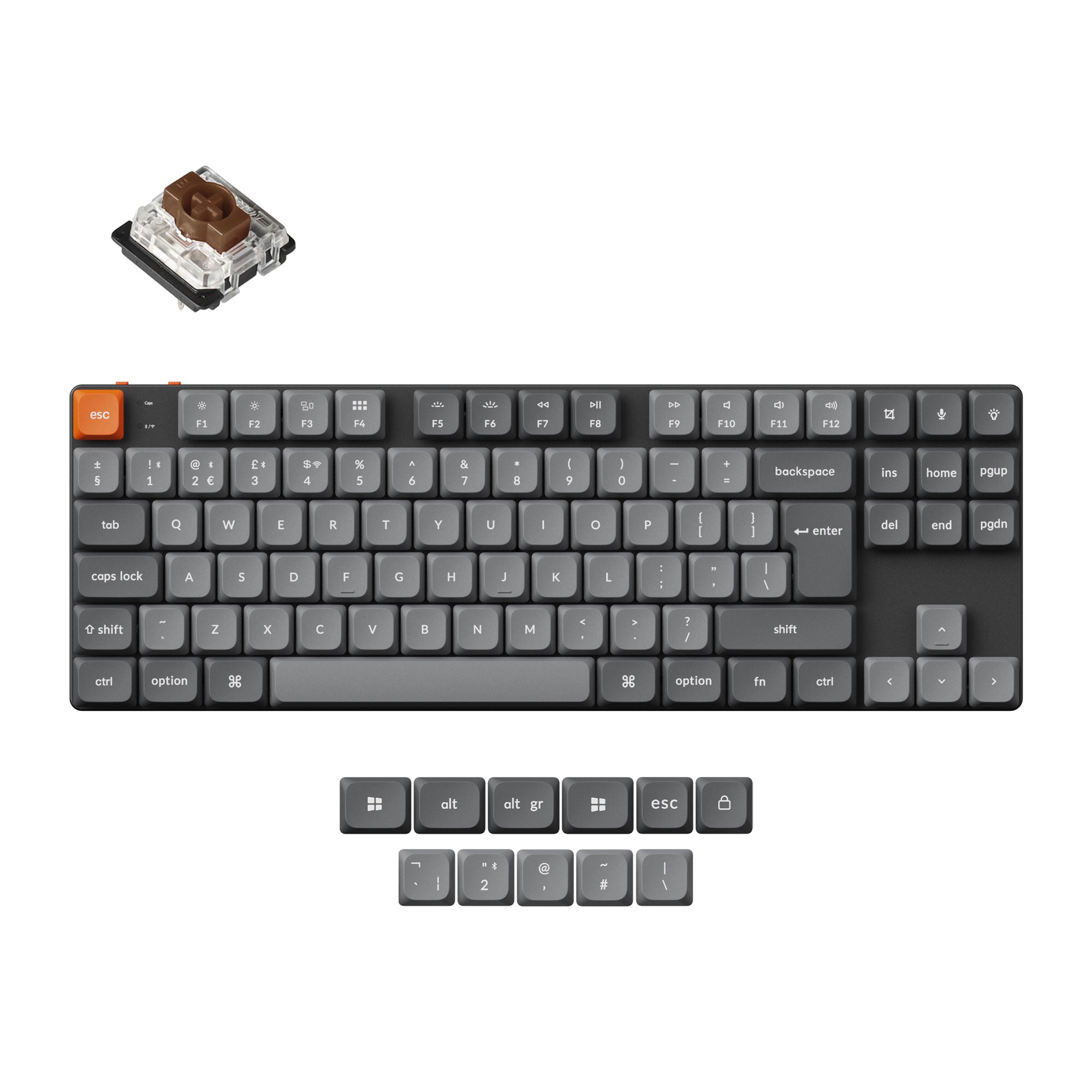 Keychron K1 Max QMK Wireless Custom Mechanical Keyboard ISO Layout Collection keyboard image