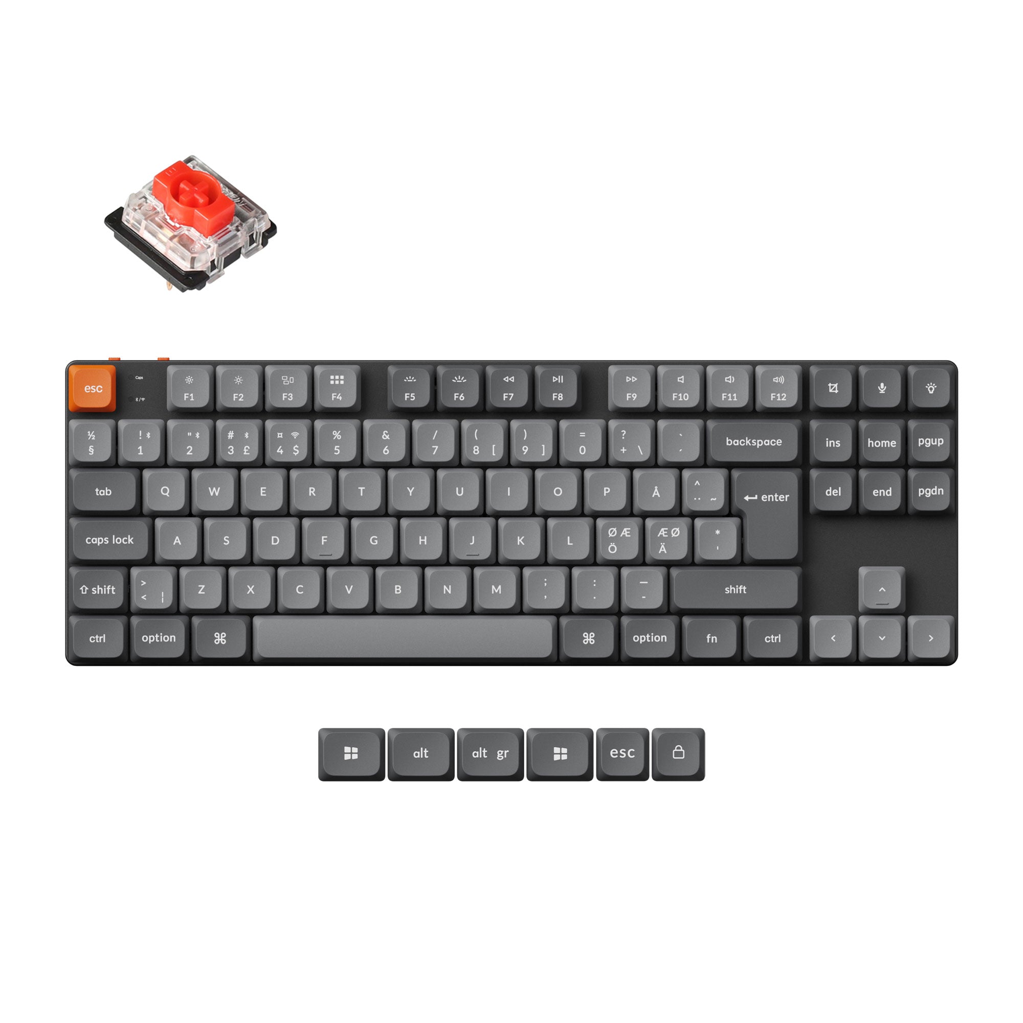 Keychron K1 Max QMK Wireless Custom Mechanical Keyboard ISO Layout Collection keyboard image