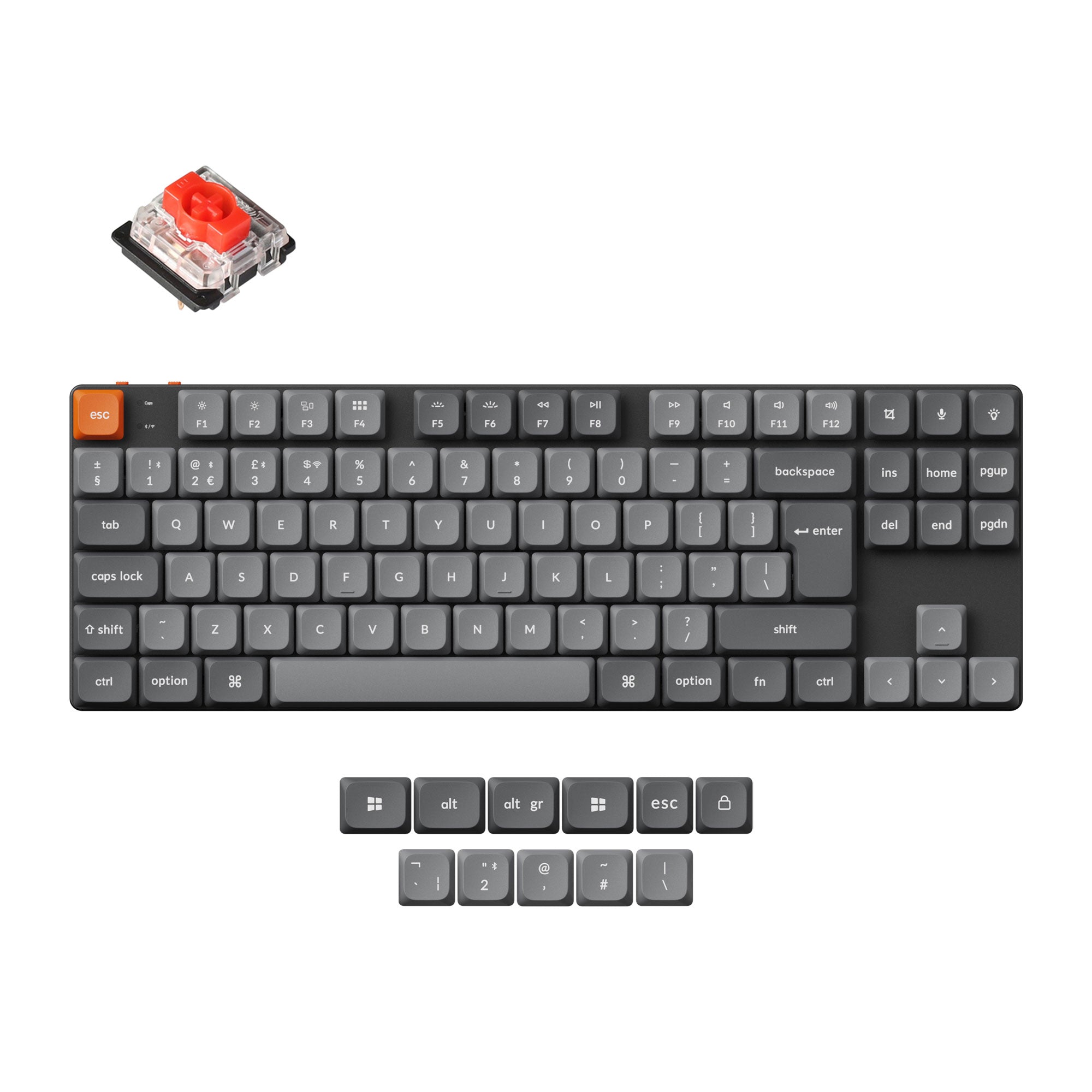 Keychron K1 Max QMK Wireless Custom Mechanical Keyboard ISO Layout Collection keyboard image