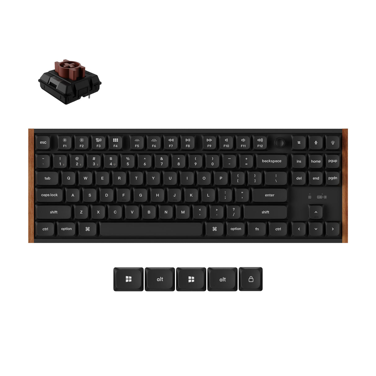 Keychron K1 Ultra 8K Wireless Custom Mechanical Keyboard Milk POM Switch Brown