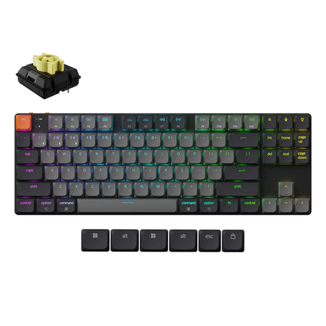 Keychron K1 Version 6 Ultra Slim Wireless Mechanical Keyboard Low Profile Banana Switch With RGB Backlight