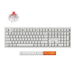 Keychron K10 Max QMK Wireless Custom Mechanical Keyboard RGB Backlight  100% Layout Fully Assembled for Mac Windows Linux Hot Swappable Keychron Super Red