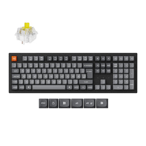 Keychron K10 Max QMK Wireless Custom Mechanical Keyboard RGB Backlight 100percent Layout Fully Assembled Hot Swappable Keychron Super Banana ISO German Layout