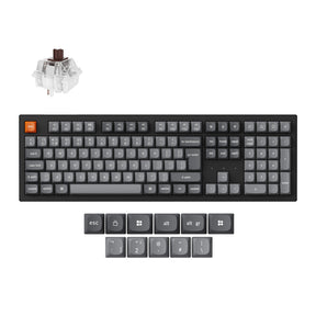 Keychron K10 Max QMK Wireless Custom Mechanical Keyboard RGB Backlight 100percent Layout Fully Assembled Hot Swappable Keychron Super Brown ISO UK Layout