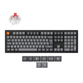 Keychron K10 Max QMK Wireless Custom Mechanical Keyboard RGB Backlight 100percent Layout Fully Assembled Hot Swappable Keychron Super Red ISO Nordic Layout