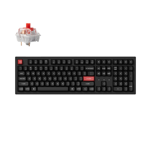 Keychron K10 Pro QMK VIA Wireless Custom Mechanical Keyboard Full Size for Mac Windows Linux with MX Switch K pro switch red