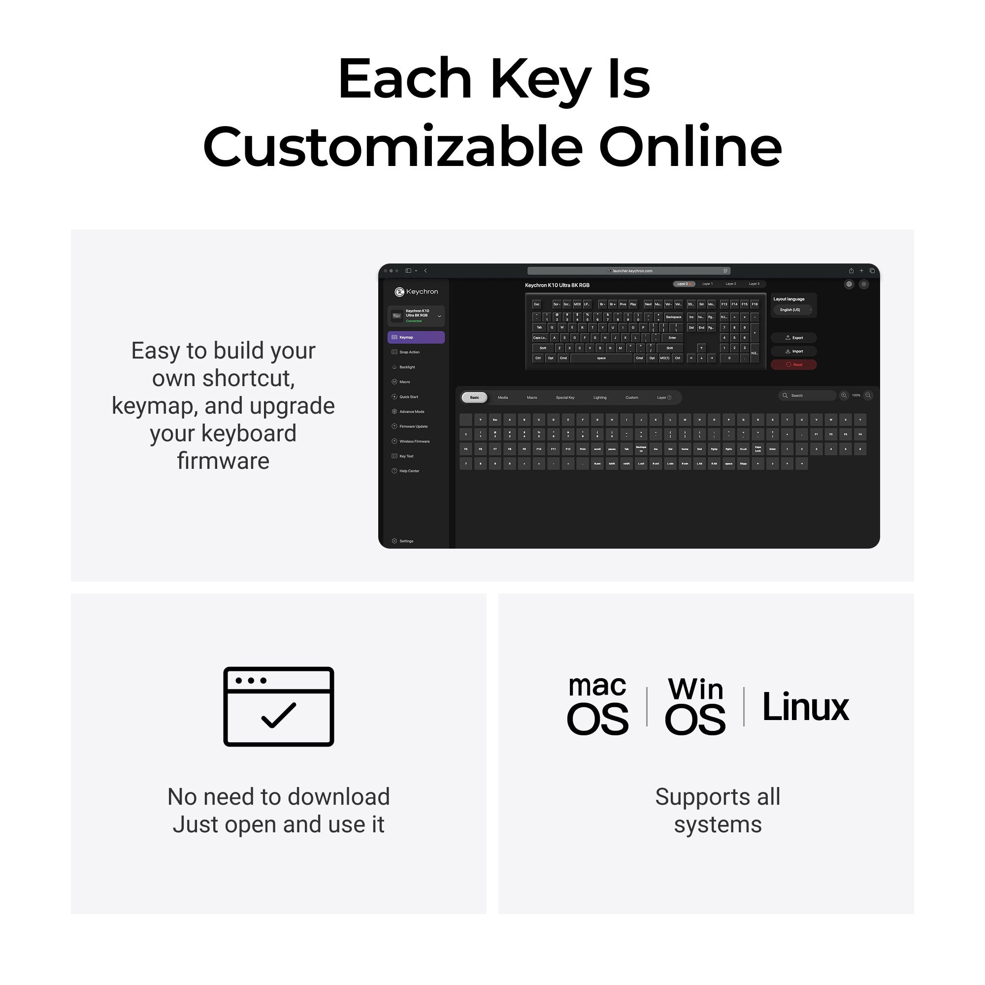 Keychron K10 Ultra 8K Wireless Custom Mechanical Keyboard keyboard image