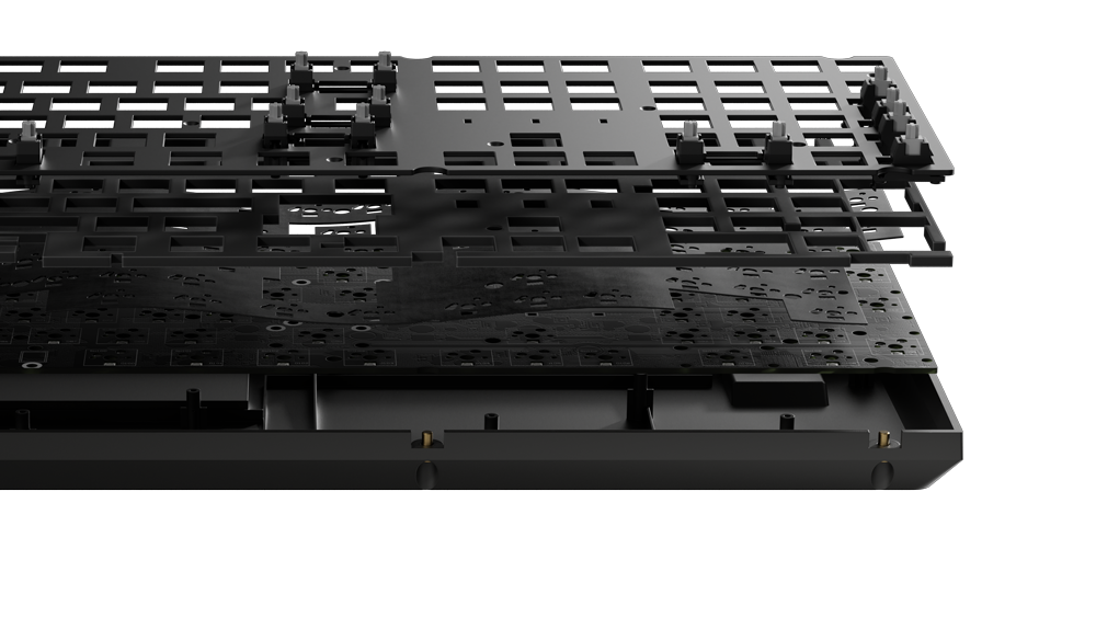 Camadas de espuma acústica do Keychron K10 Ultra 8K
