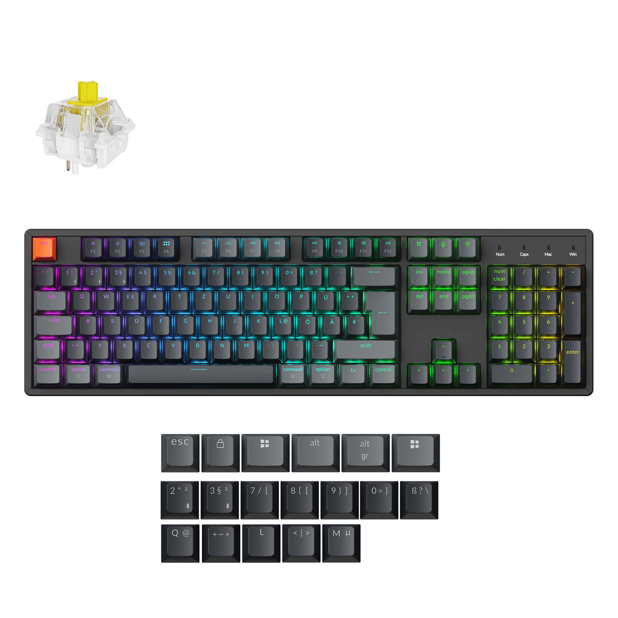 Keychron K10 QMK Wireless Mechanical Keyboard (ISO Layout) - Version 2 keyboard image