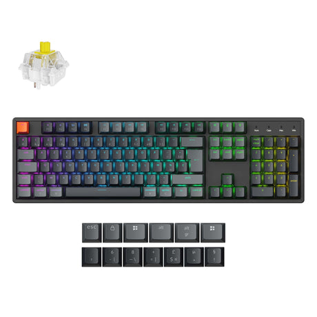 Keychron K10 QMK Wireless Mechanical Keyboard ISO-French Aluminum Banana Switch