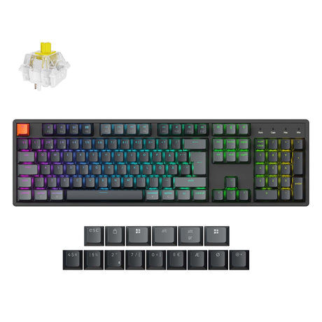 Keychron K10 QMK Wireless Mechanical Keyboard ISO-Nordic Aluminum Banana Switch