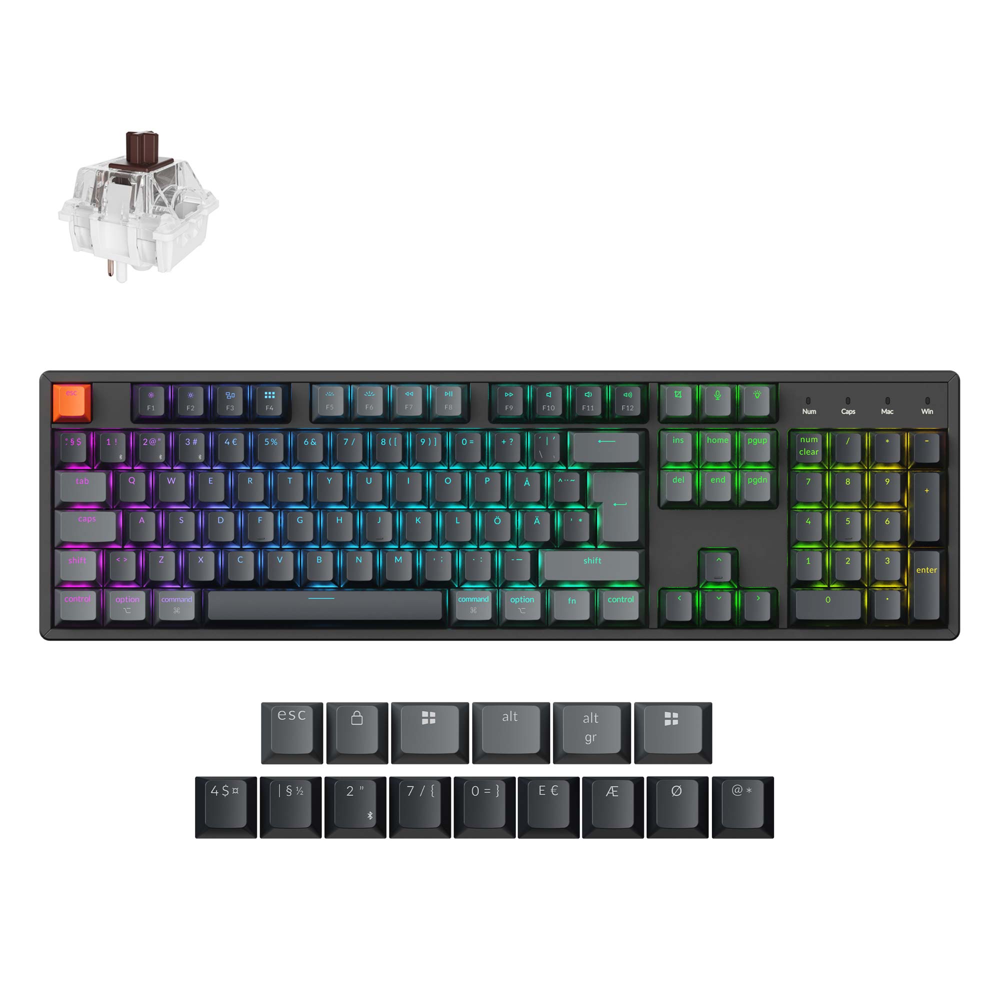 Keychron K10 QMK Wireless Mechanical Keyboard (ISO Layout) - Version 2 keyboard image