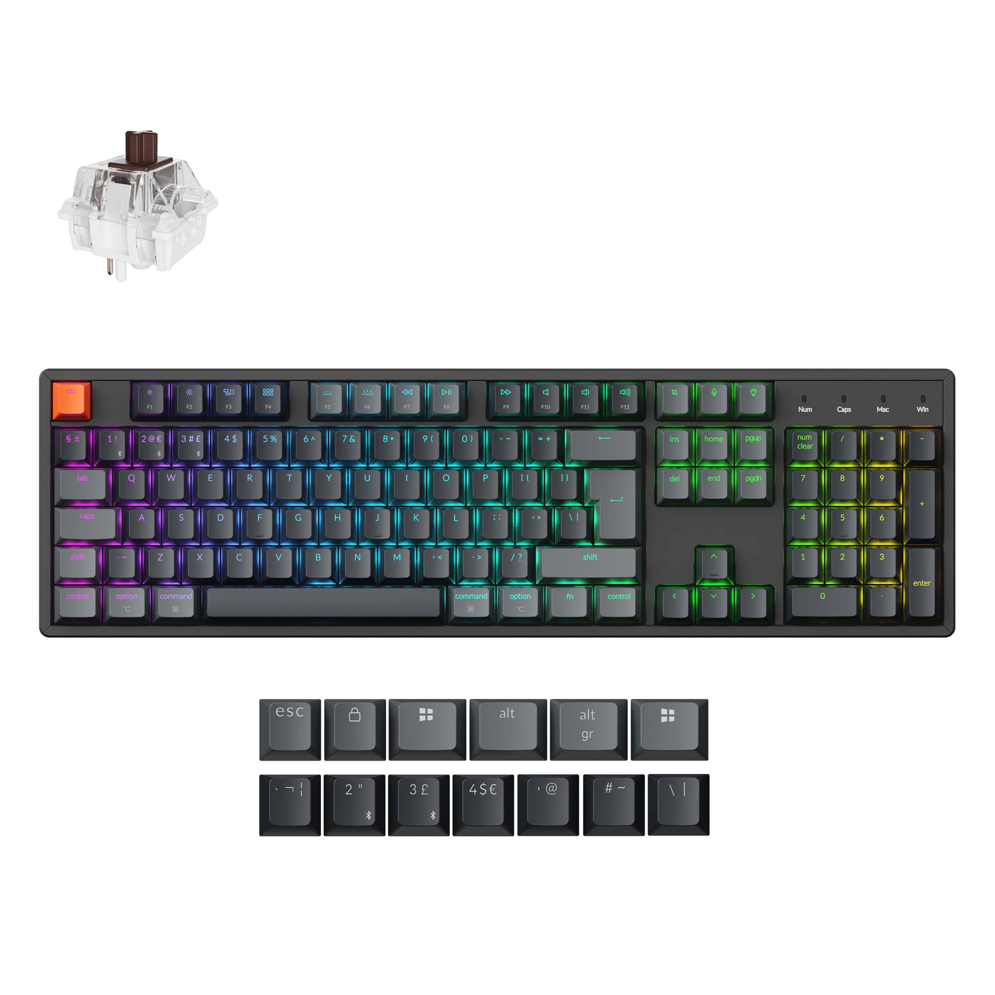 Keychron K10 QMK Wireless Mechanical Keyboard (ISO Layout) - Version 2 keyboard image