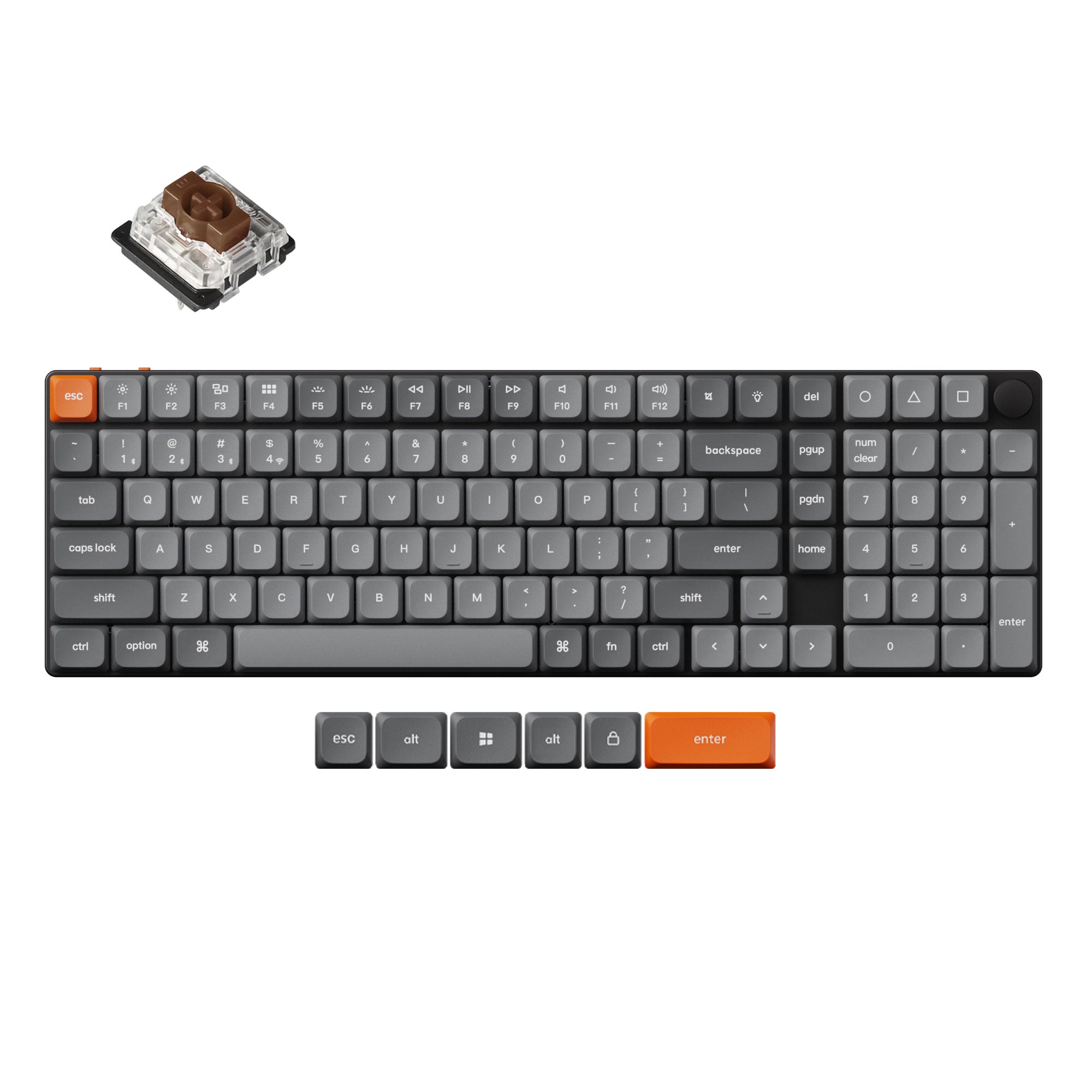 Keychron K17 Max QMK Wireless Custom Mechanical Keyboard keyboard image